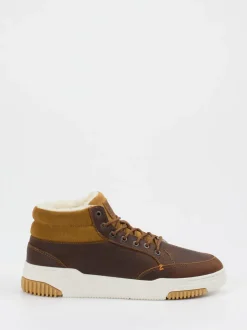 HUB – High-Top Sneaker aus Kalbleder braun