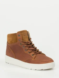 HUB – High-Top-Sneaker aus Kalbleder rostbraun