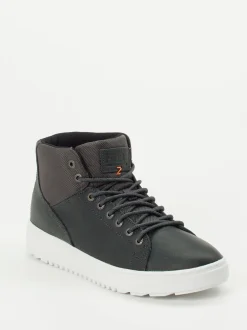 HUB – Mid-Top Sneaker aus Fettleder anthrazit