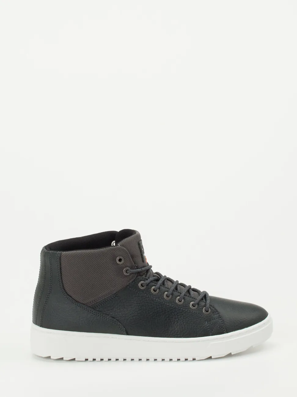 HUB – Mid-Top Sneaker aus Fettleder anthrazit