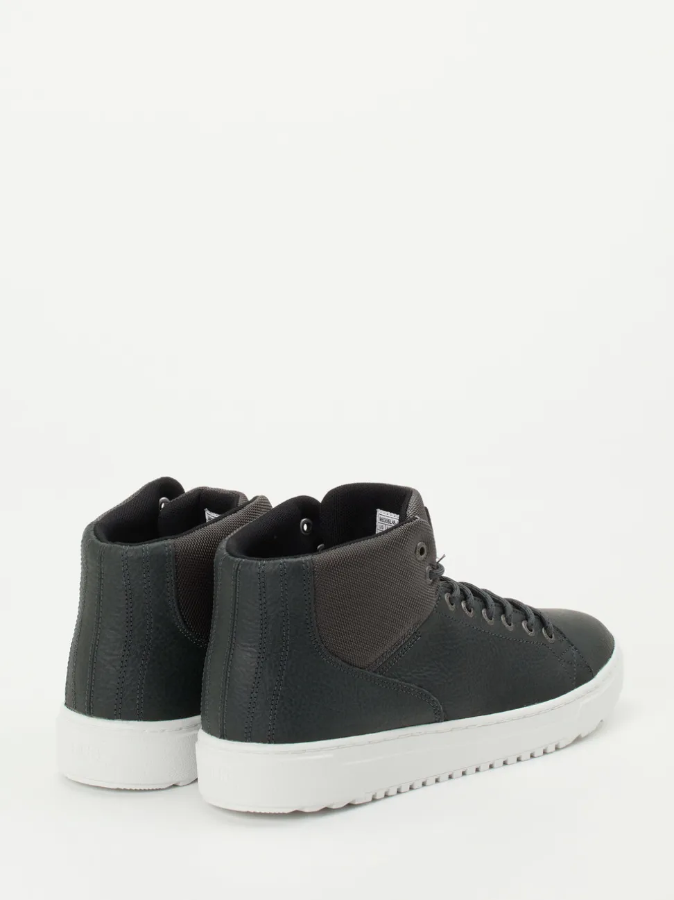 HUB – Mid-Top Sneaker aus Fettleder anthrazit