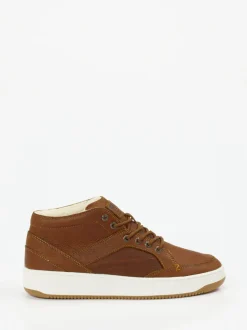 HUB – Mid-Top Sneaker aus Fettleder braun