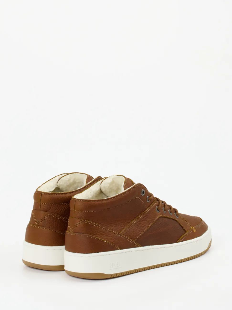 HUB – Mid-Top Sneaker aus Fettleder braun