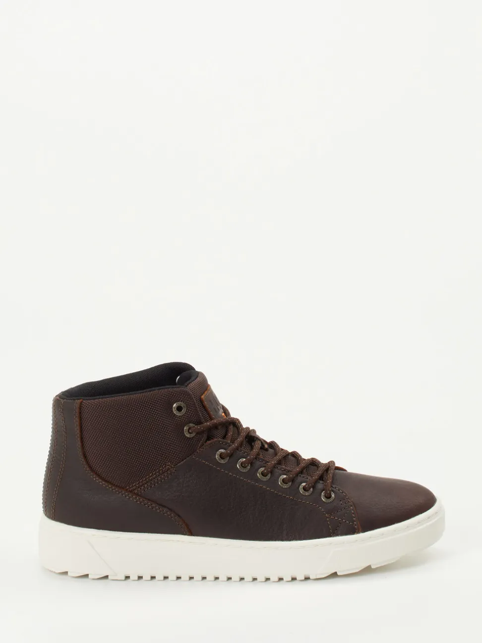 HUB – Mid-Top Sneaker aus Fettleder braun