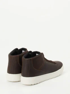 HUB – Mid-Top Sneaker aus Fettleder braun