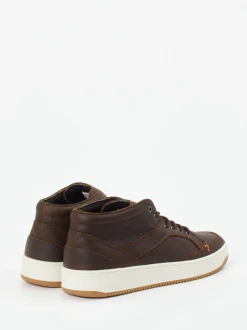 HUB – Mid-Top Sneaker aus Fettleder braun