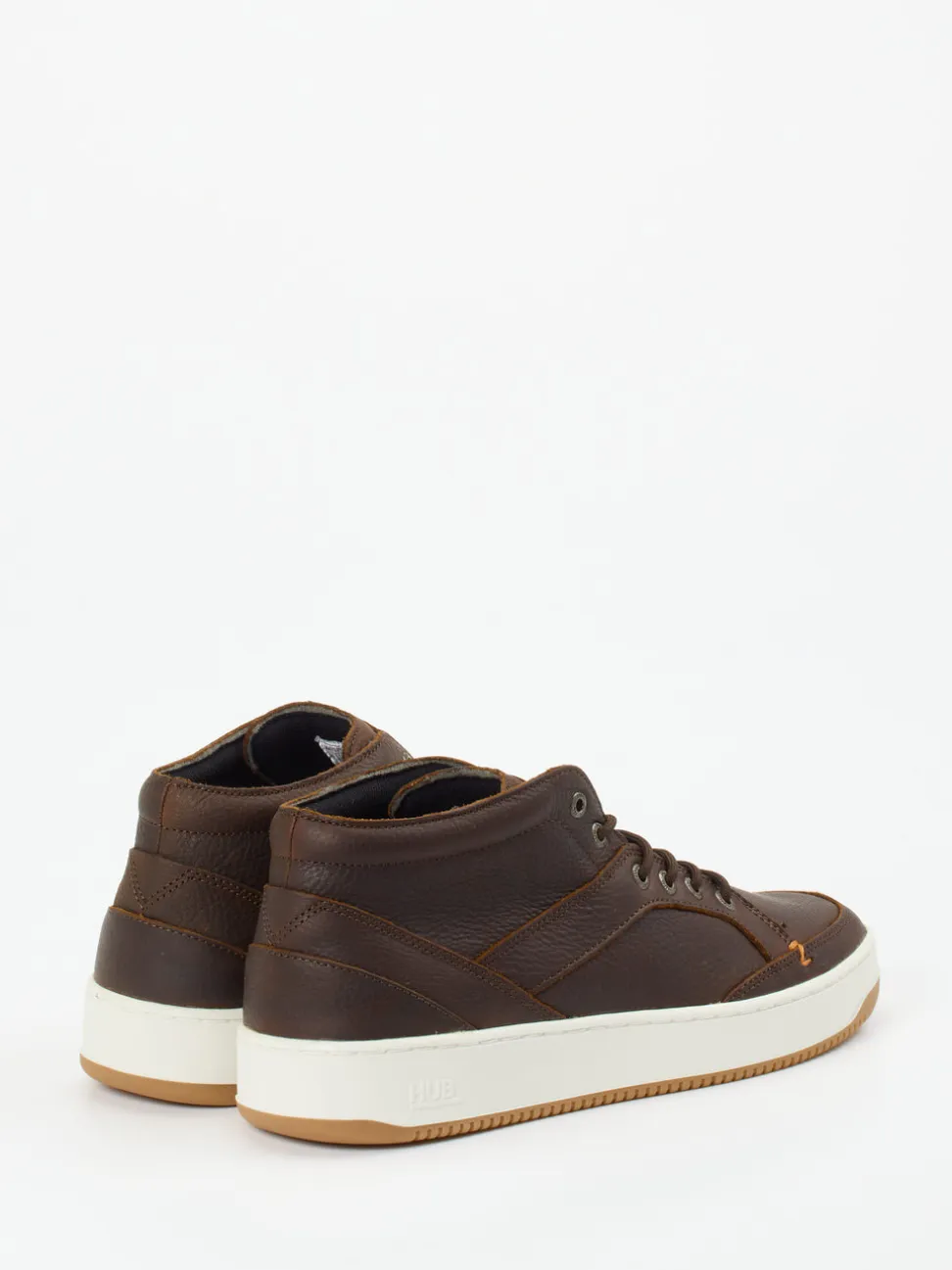 HUB – Mid-Top Sneaker aus Fettleder braun