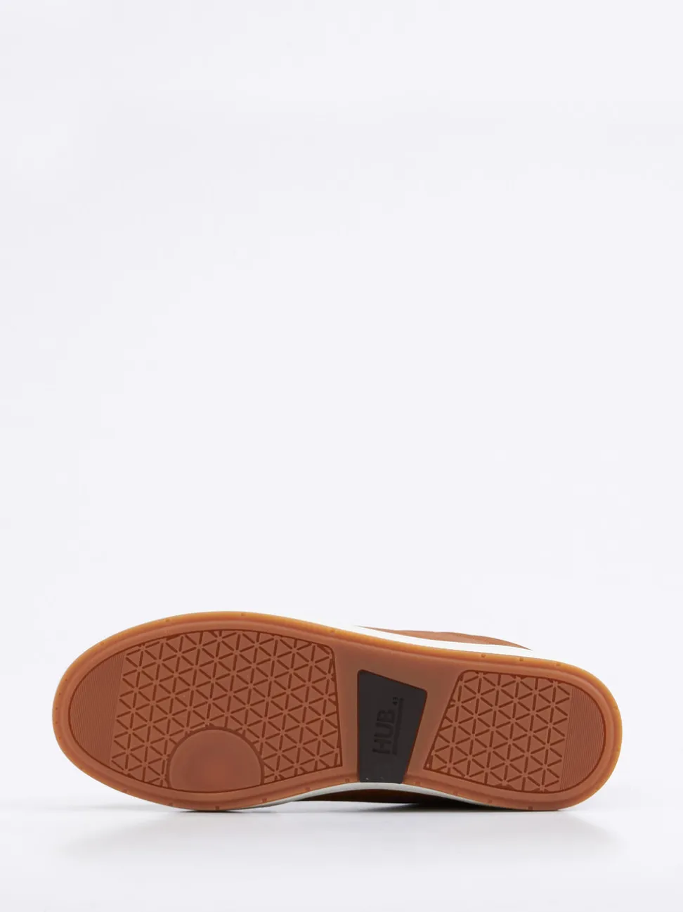 HUB – Mid-Top Sneaker aus Fettleder rostbraun