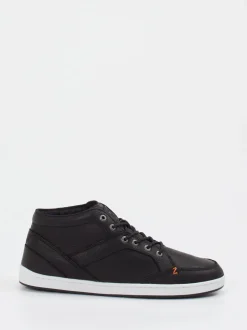 HUB – Mid-Top Sneaker aus Kalbleder Schwarz