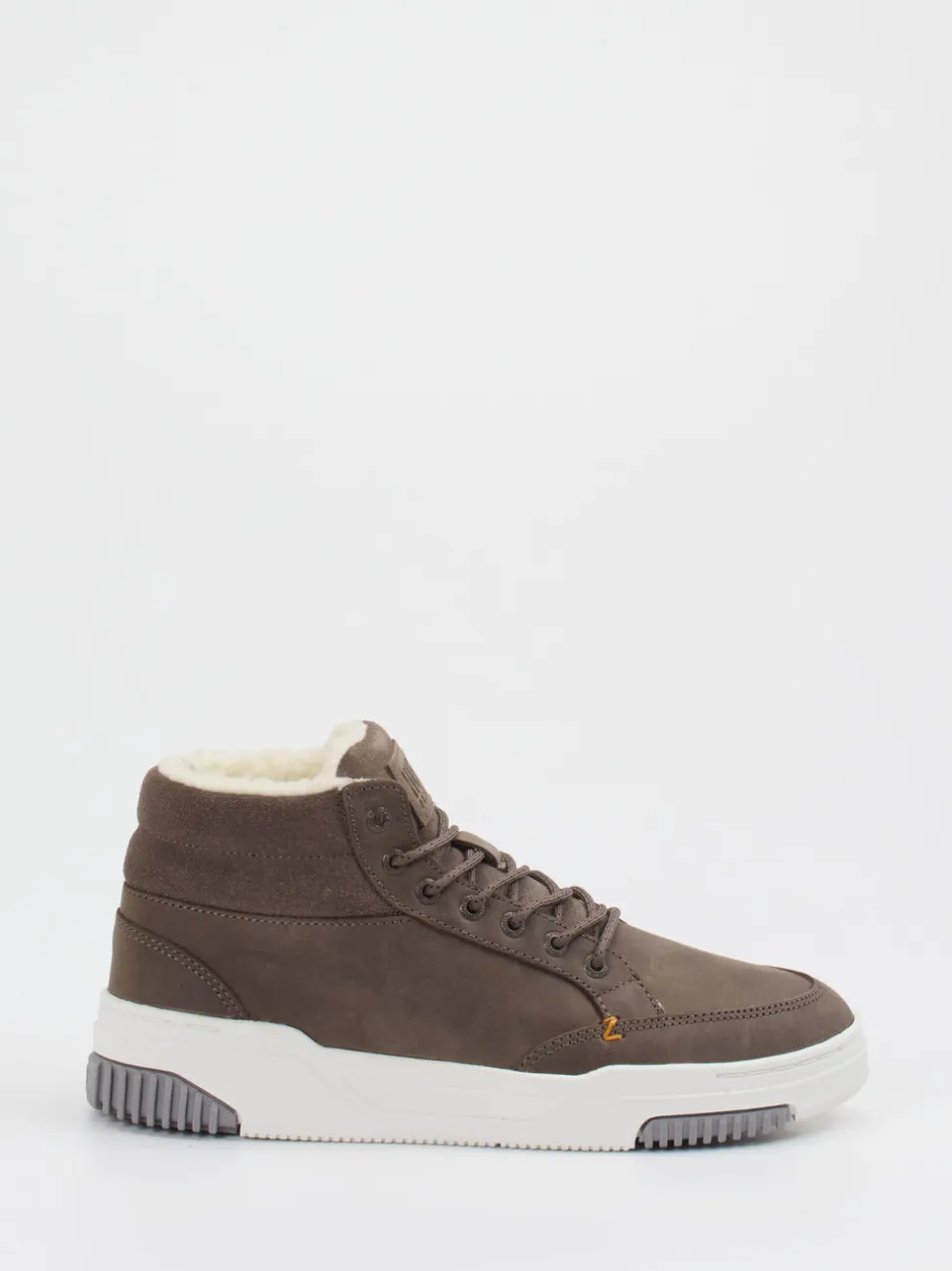 HUB – Mid-Top Sneaker aus Kalbleder mittelbraun
