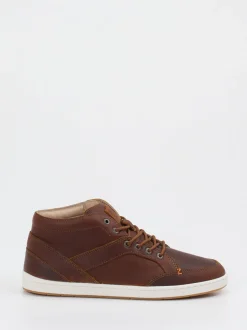 HUB – Mid-Top Sneaker aus Kalbleder Braun