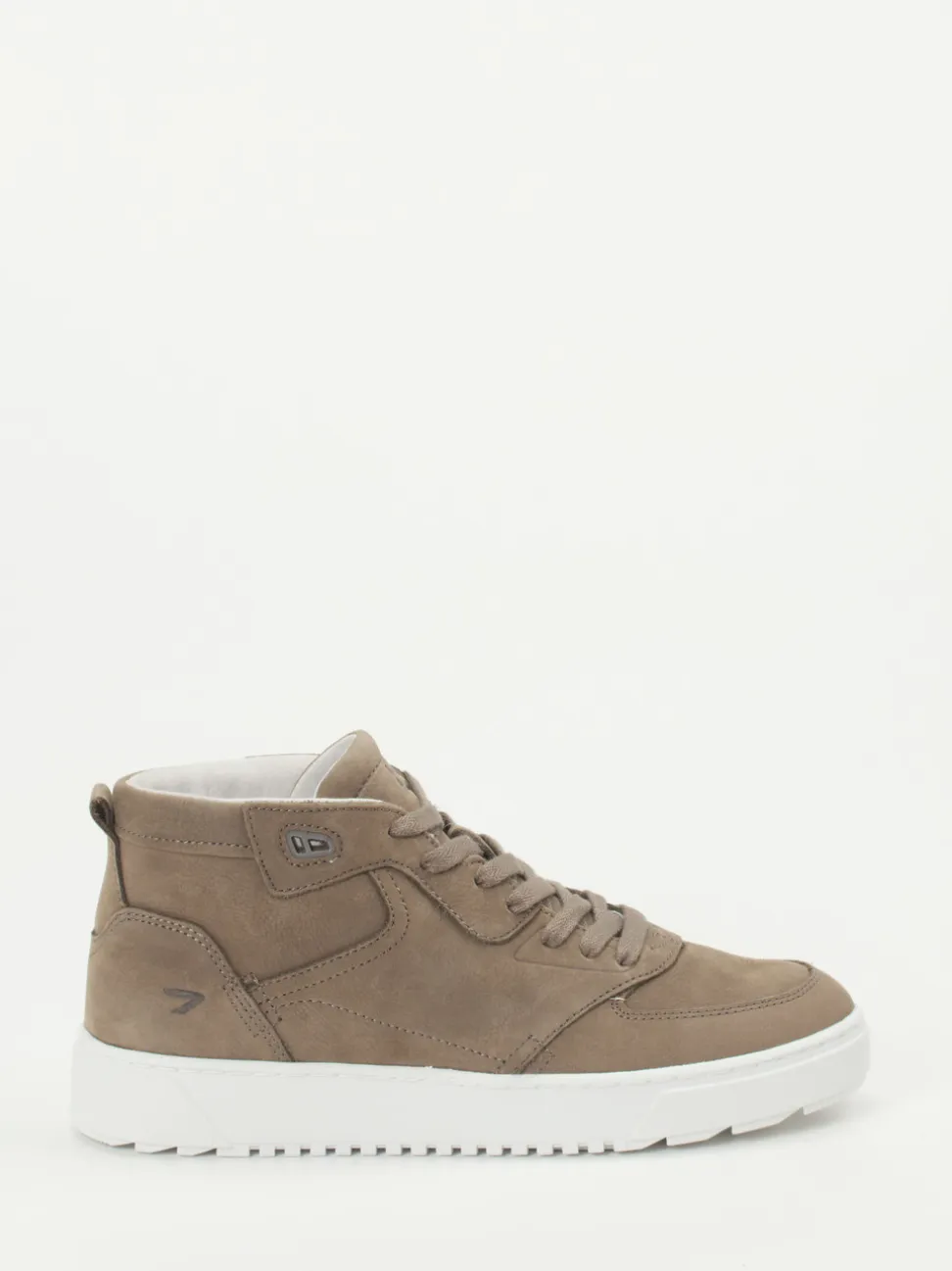 HUB – Mid-Top Sneaker aus Nubukleder taupe