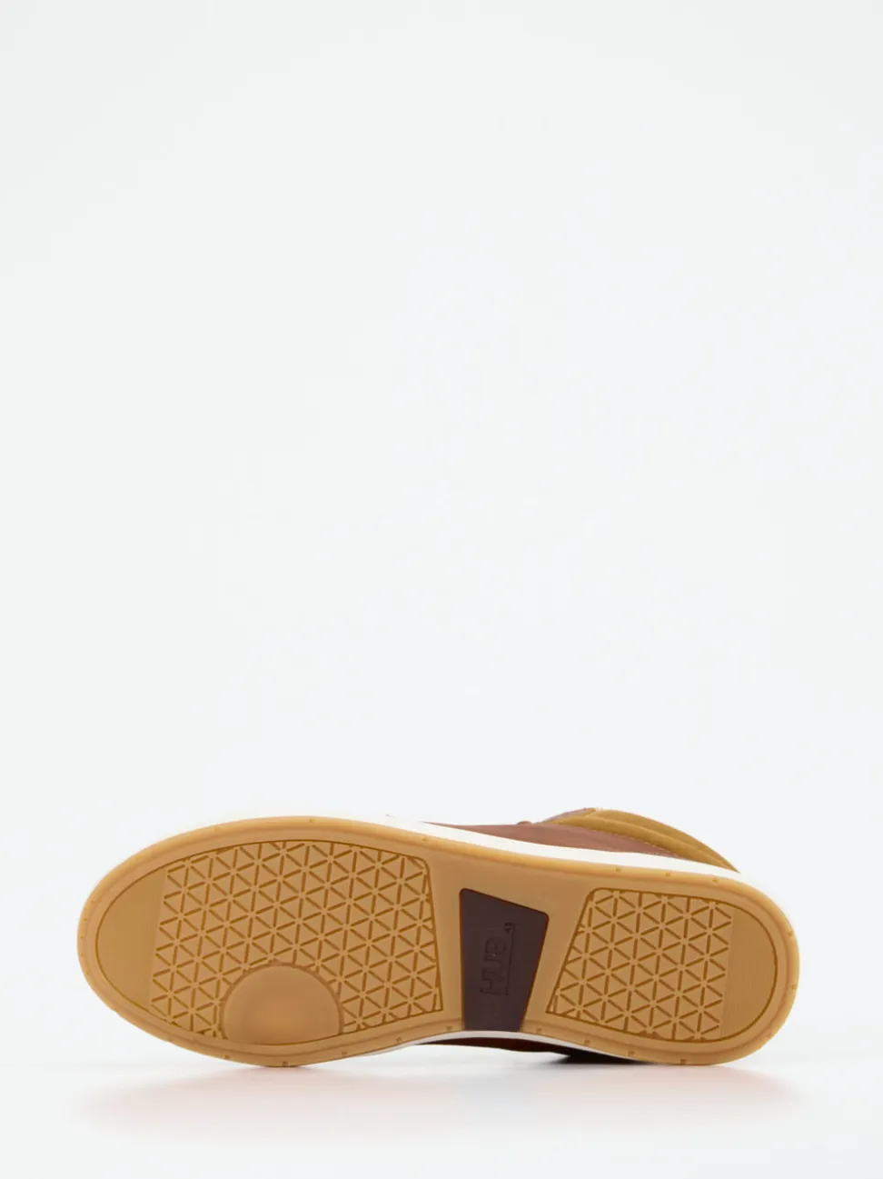 HUB – Mid-Top-Sneaker aus Fettleder braun