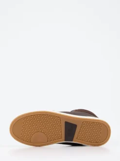 HUB – Mid-Top-Sneaker aus Fettleder dunkelbraun