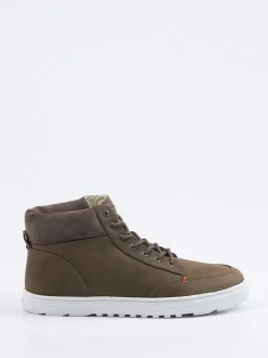 HUB – Mid-Top-Sneaker aus Nubukleder grau
