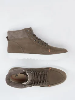 HUB – Mid-Top-Sneaker aus Nubukleder grau