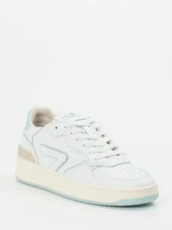 HUB – Sneaker aus Kalbleder in Weiß und Pastell