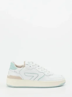 HUB – Sneaker aus Kalbleder in Weiß und Pastell