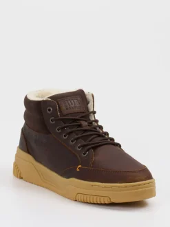 HUB – Sneaker aus Kalbleder Dunkelbraun