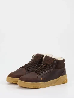 HUB – Sneaker aus Kalbleder Dunkelbraun