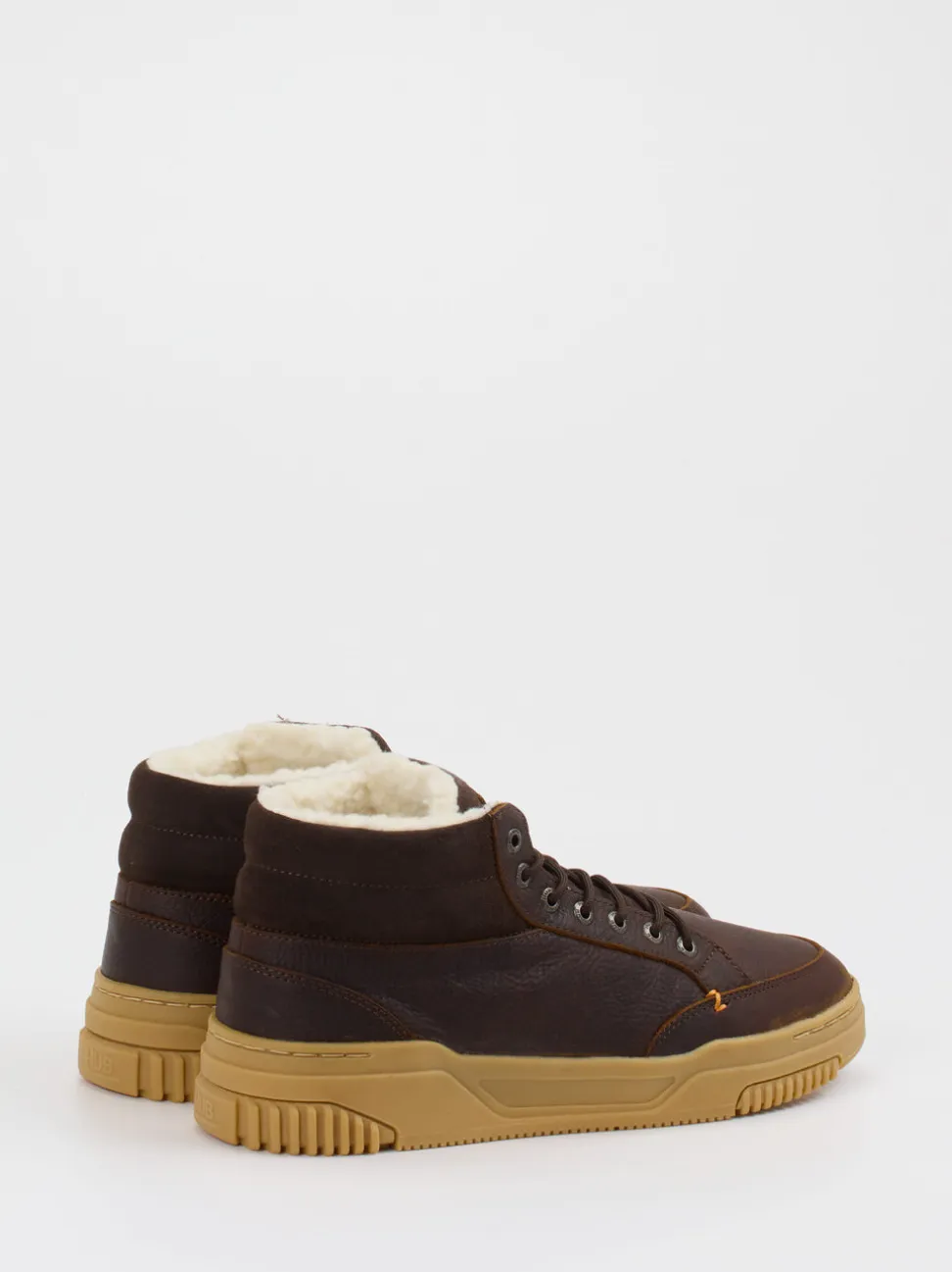 HUB – Sneaker aus Kalbleder Dunkelbraun