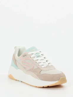 HUB – Sneaker aus Veloursleder und Mesh beige