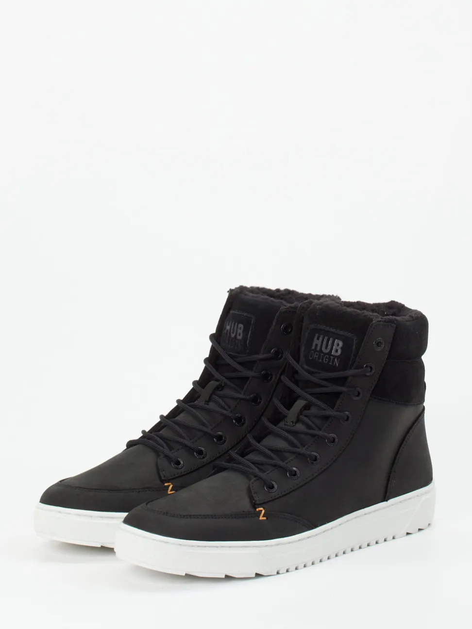 HUB – Sneakerboots aus Fettleder schwarz