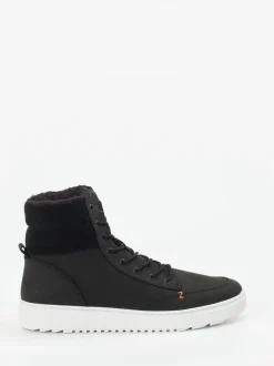 HUB – Sneakerboots aus Fettleder schwarz