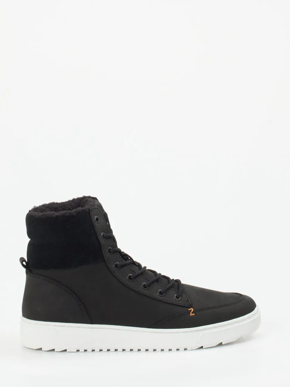 HUB – Sneakerboots aus Fettleder schwarz