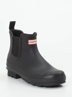 Hunter – Chelsea-Gummistiefel aus Synthetik schwarz