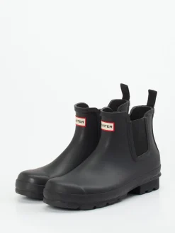 Hunter – Chelsea-Gummistiefel aus Synthetik schwarz