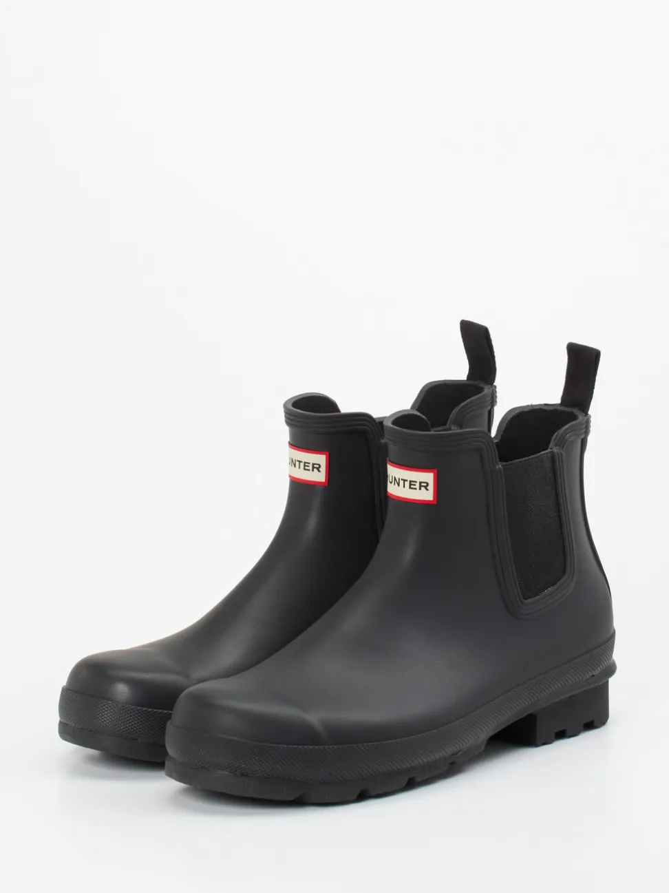 Hunter – Chelsea-Gummistiefel aus Synthetik schwarz