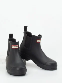 Hunter – Chelsea-Gummistiefel aus Synthetik schwarz