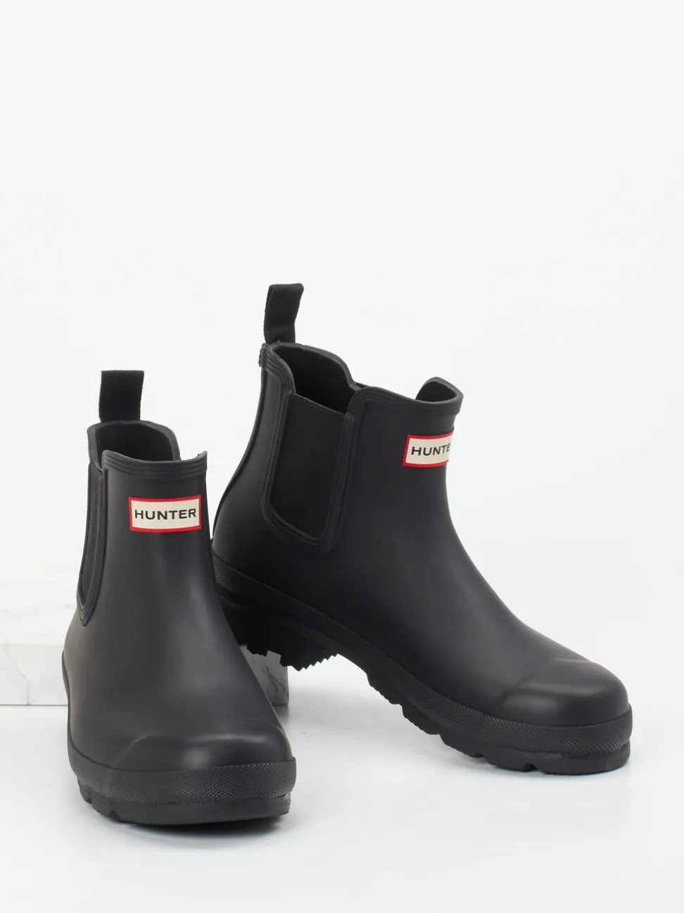 Hunter – Chelsea-Gummistiefel aus Synthetik schwarz