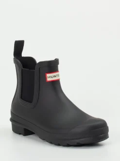 Hunter – Chelsea-Stiefeletten aus Synthetik schwarz
