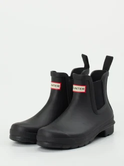 Hunter – Chelsea-Stiefeletten aus Synthetik schwarz
