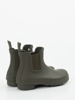 Hunter – Chelsea-Stiefelette aus Gummi Olivgrün