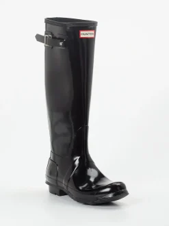 Hunter – Gummistiefel aus Synthetik in Schwarz