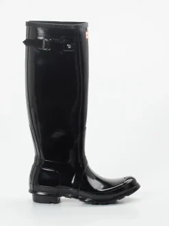 Hunter – Gummistiefel aus Synthetik in Schwarz