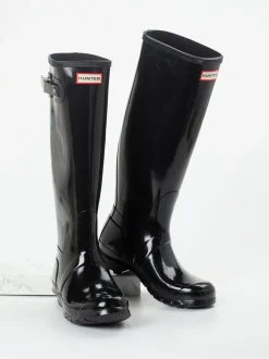 Hunter – Gummistiefel aus Synthetik in Schwarz