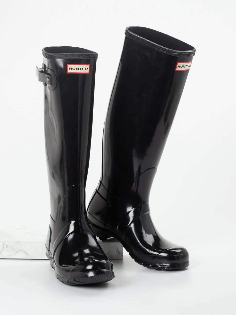 Hunter – Gummistiefel aus Synthetik in Schwarz