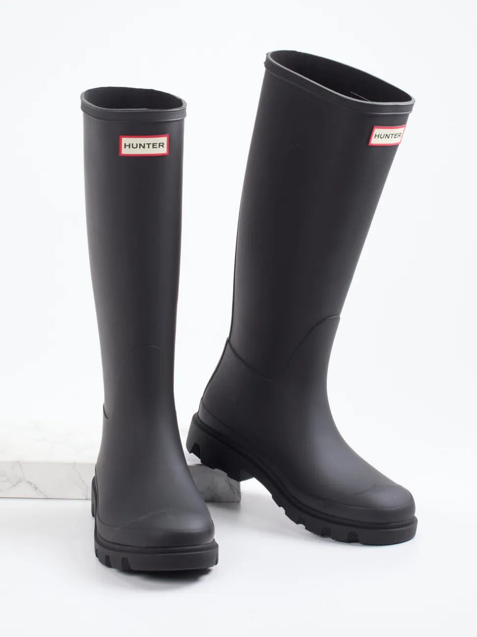Hunter – Gummistiefel aus Gummi in Schwarz