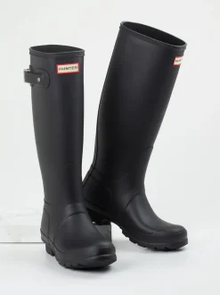 Hunter – Gummistiefel aus Synthetik in Schwarz