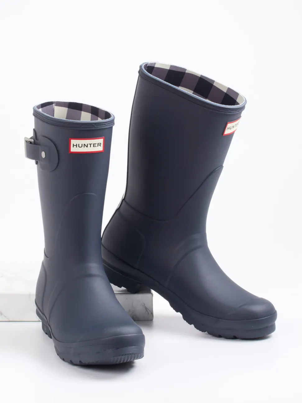 Hunter – Gummistiefel aus Synthetik in Dunkelblau