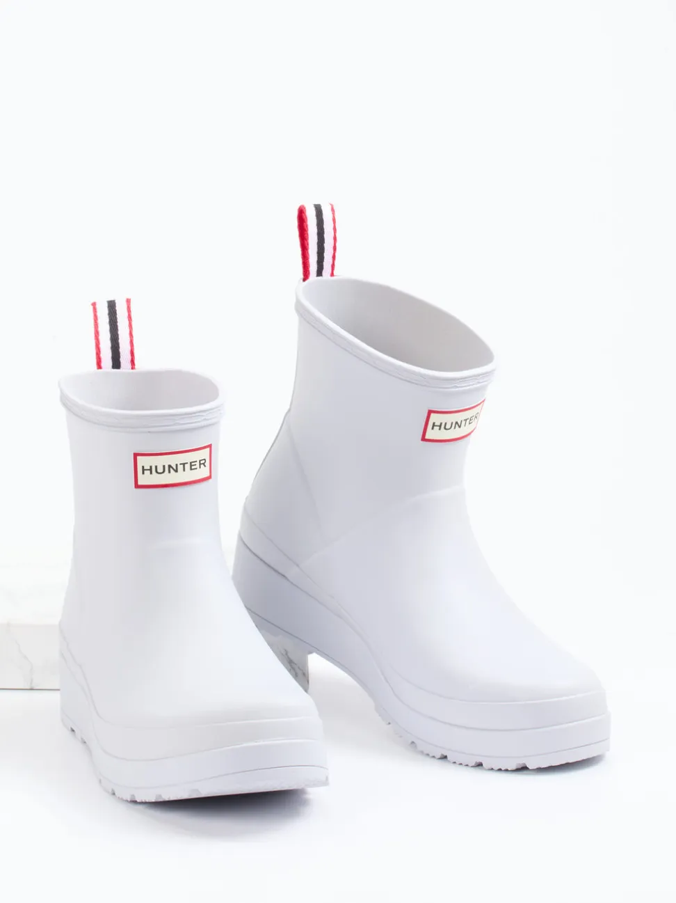 Hunter – Kurzschaft-Gummistiefel aus Synthetik Weiß