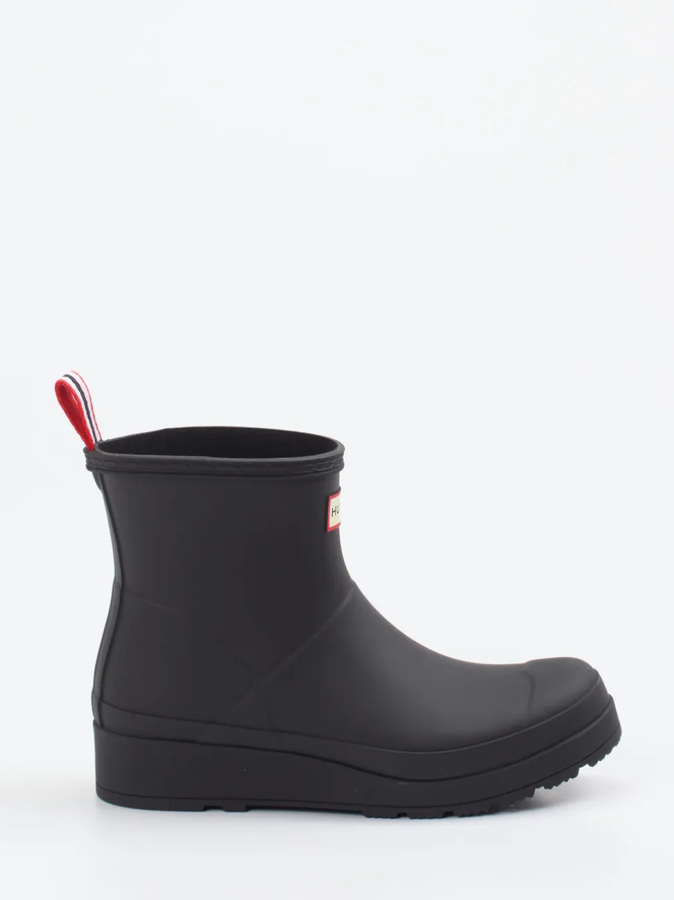 Hunter – Regenstiefelette aus Gummi in Schwarz