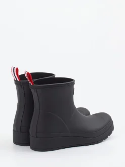 Hunter – Regenstiefelette aus Gummi in Schwarz
