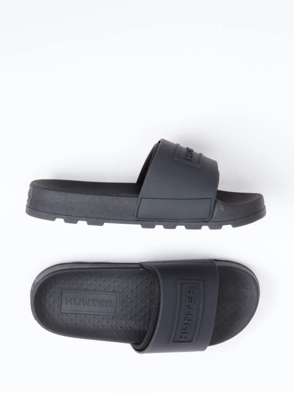Hunter – Slides aus Synthetik in Schwarz