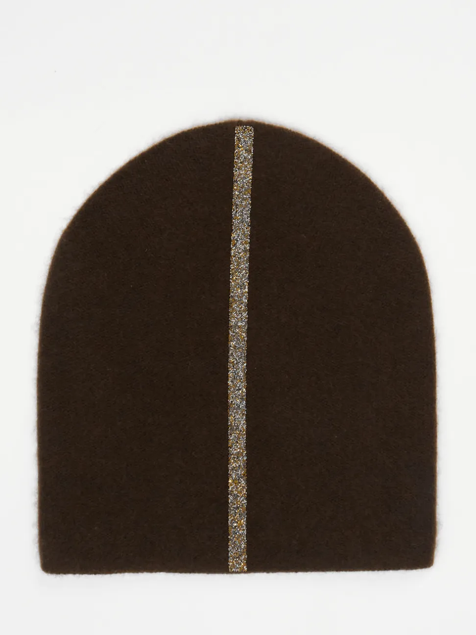 HURRAY – Beanie aus Kaschmir mit Glitzerstreifen