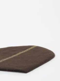 HURRAY – Beanie aus Kaschmir mit Glitzerstreifen